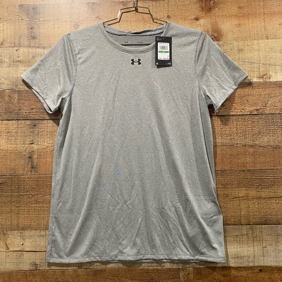 New With Tags Under Armour Women's Gray Locker Tee Size Large - Picture 1 of 3